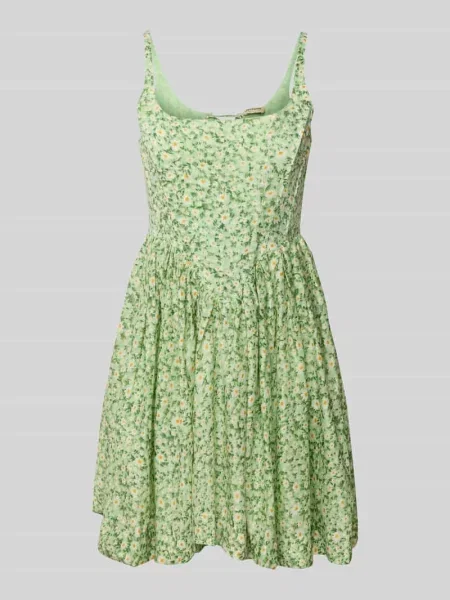 Sukienka koktajlowa z wiązaniem z tyłu Lace & Beads zielona