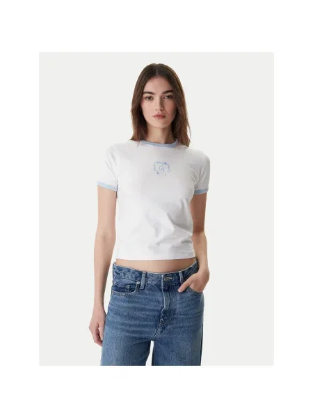 Guess Jeans Póló Regular Fit fehér