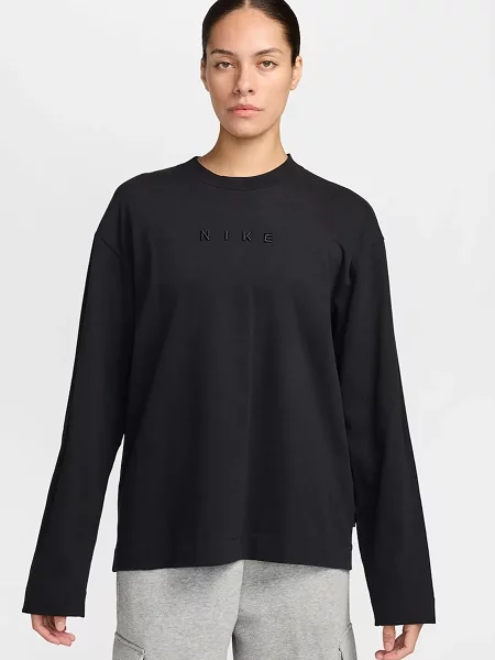 Nike Sportswear tričko s dlouhým rukávem Luxe černé