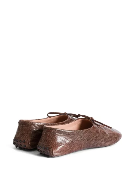 Pantofi loafer Alberta Ferretti cu funde maro