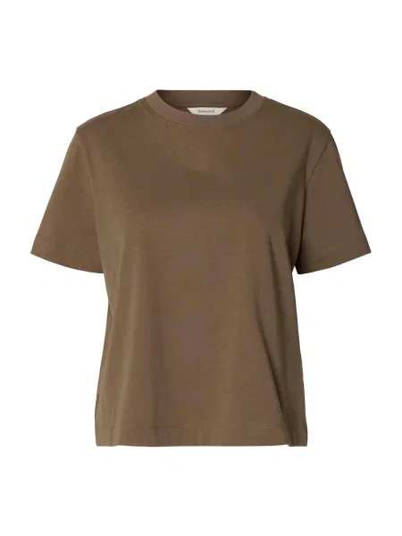 SELECTED Tricou SLFEssential' maro