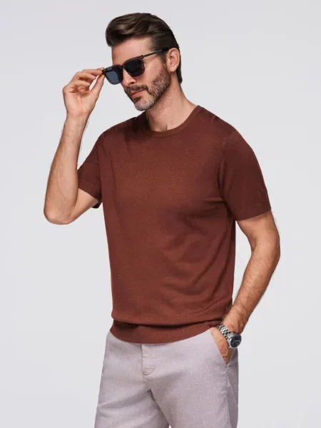 Tricou Ombre cu imagine bej