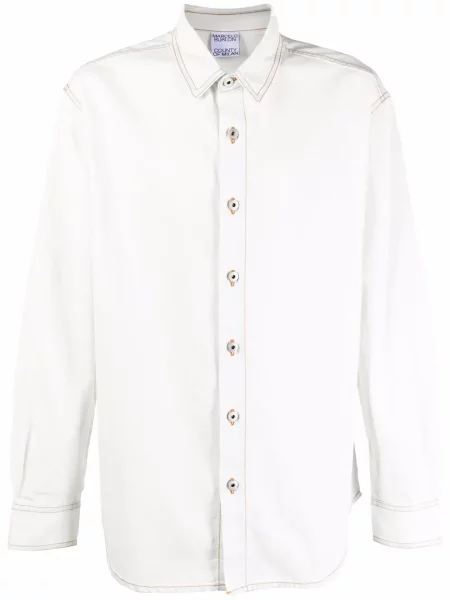 Μακρύς πουκάμισο Marcelo Burlon County Of Milan λευκό