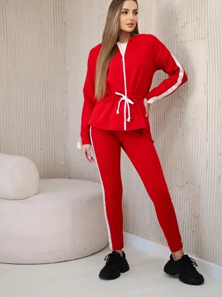 Komplet dresowy Kesi czerwony