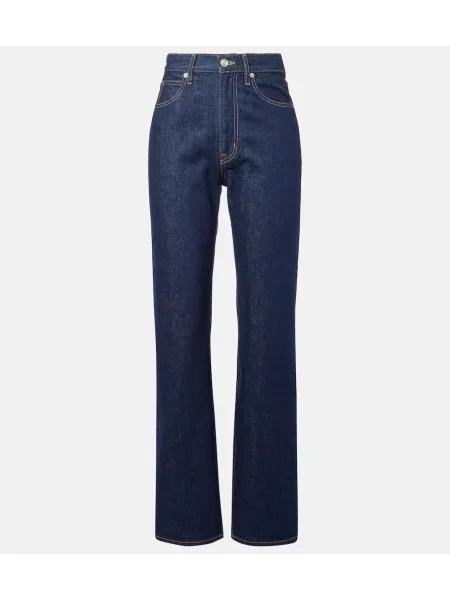 Blugi drepți Slvrlake cu talie înaltă albastru