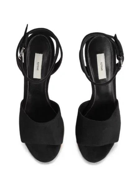 Sandale Toteme din piele de căprioară cu platformă negru