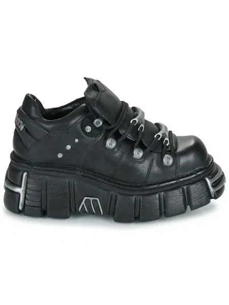 Pantofi New Rock din piele negru