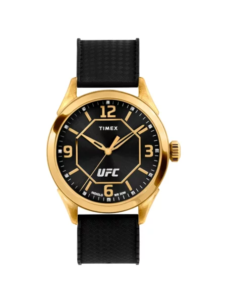Lniany zegarek Timex czarny