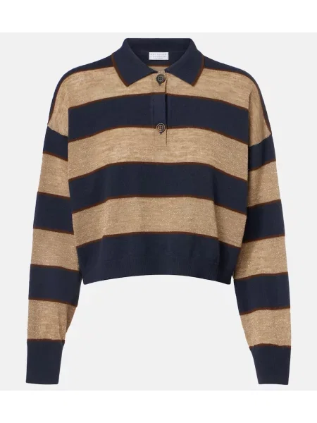 Pulover Brunello Cucinelli de lână albastru