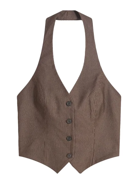 Bershka Vestă maro gri