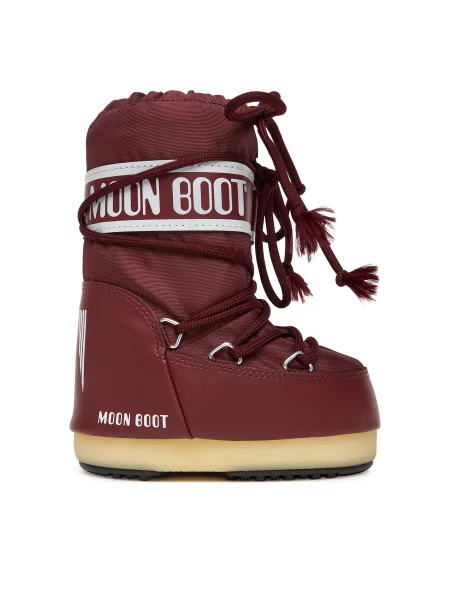 Дутики Moon Boot бордовые