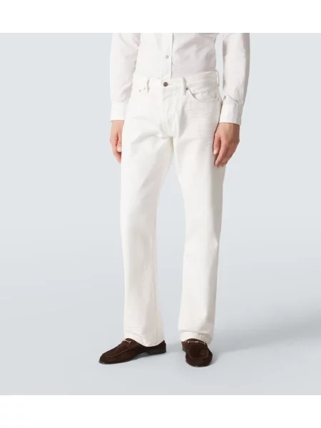 Blugi drepți Tom Ford alb