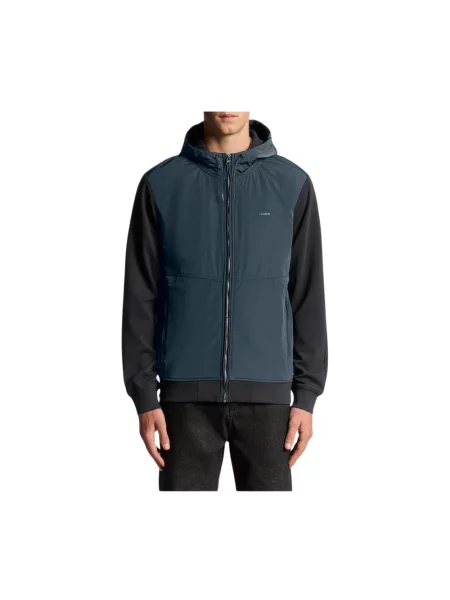 Bluza z kapturem Lyle & Scott z kapturem niebieska