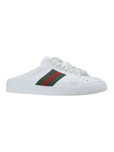 Klapki Gucci wsuwane białe