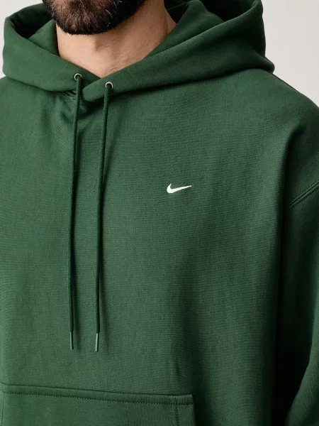 Nike Sportswear kapucnis melegítőfelső férfi pamuttal Solo Swoosh zöld