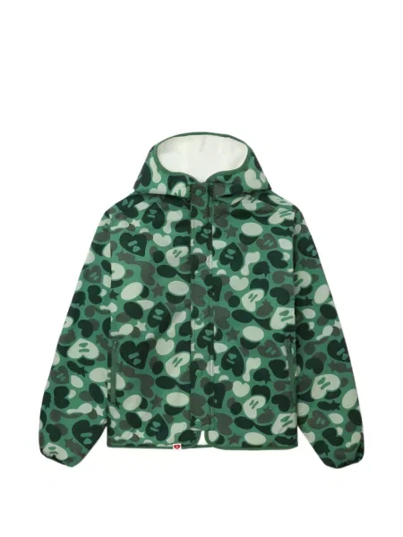 Geacă Apee™ By *a Bathing Ape® cu glugă cu model camuflaj verde