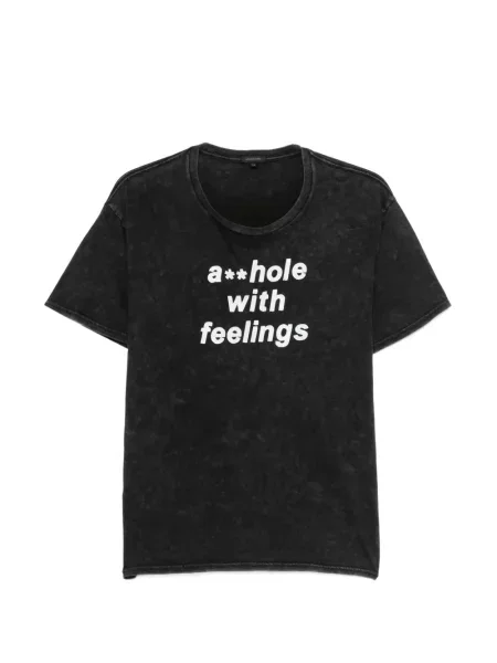 Tricou R13 cu decolteu rotund gri