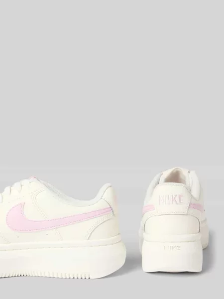 Sneakersy z mieszanki skóry z detalem z logo model Court Vision' Nike beżowe