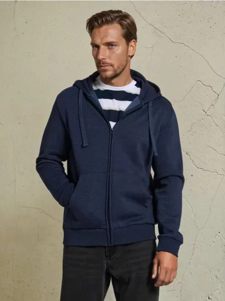 Sinsay Rozpinana bluza z kapturem granatowy