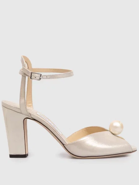 Золотисті шкіряні босоніжки Sacora Jimmy Choo