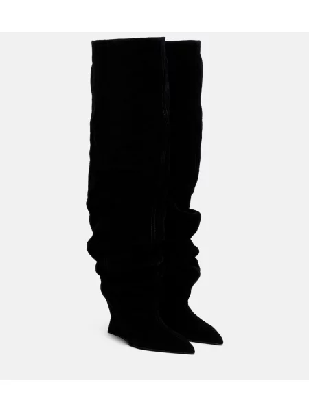 Cizme Balmain din piele de căprioară negru