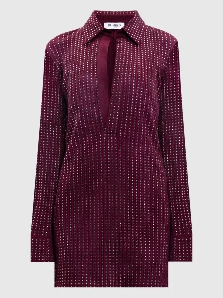 Платье The Attico бордовое