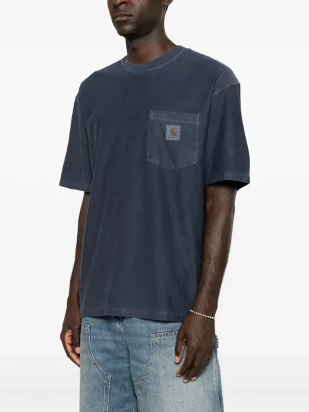 Μπλούζα Carhartt Wip τσέπες patch με αυτόγραφο μπλε