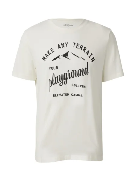 S.Oliver Tricou negru alb