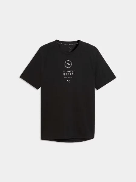 Спортивна футболка PUMA M x Hyrox Dryelite Tee комбінований верх чорний