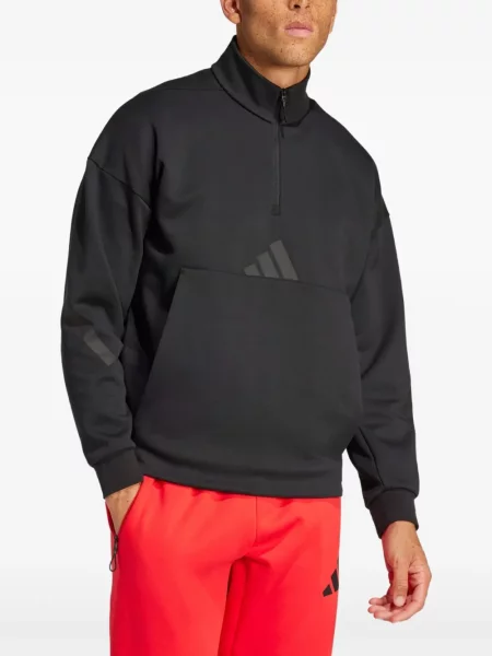Pruhované pás kalhoty jogger Adidas s potiskem růžové