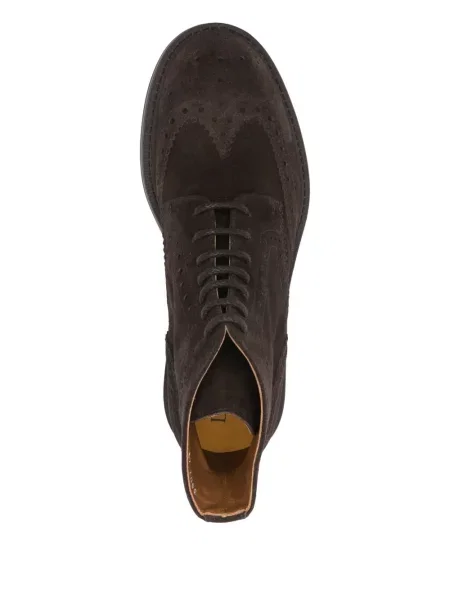 Brogues Doucal's cu șireturi din dantelă maro
