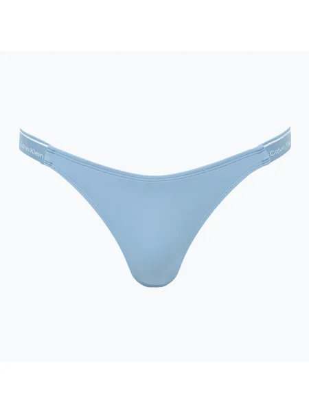 Долнища на бански костюми Calvin Klein Curved Delta Bikini faded denim синьо