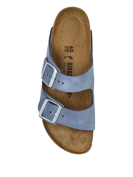 Sandale Birkenstock din piele cu cataramă albastru