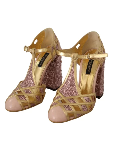 Czółenka Dolce And Gabbana skórzana żółta
