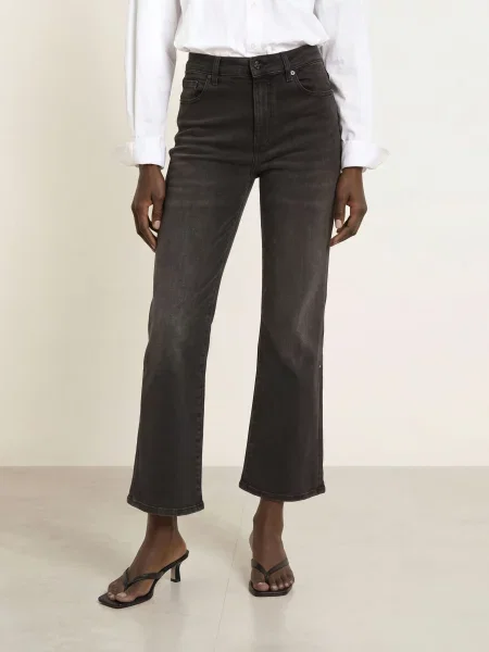 7 For All Mankind Džíny Cropped Alexa Straight Fit darkpine