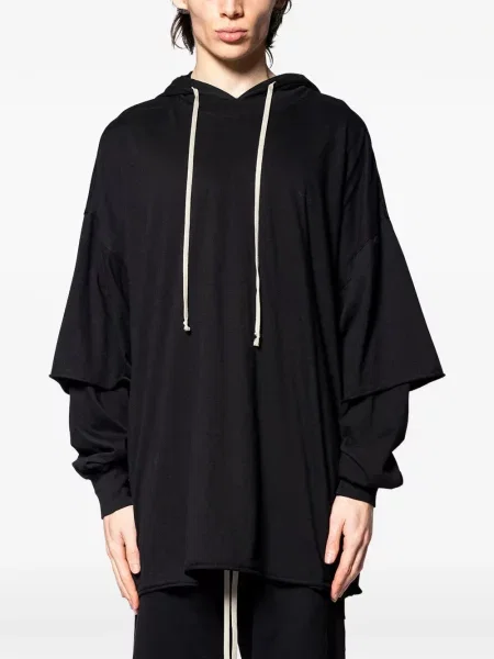 Hanorac cu glugă Rick Owens Drkshdw cu glugă negru