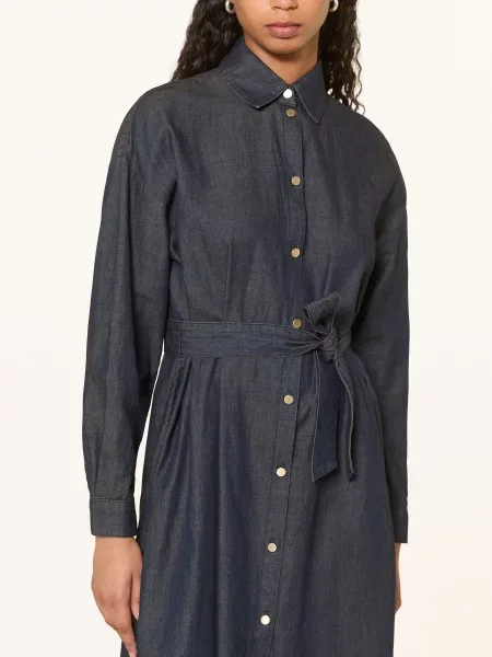 Armani Exchange Sukienka Koszulowa blau niebieska