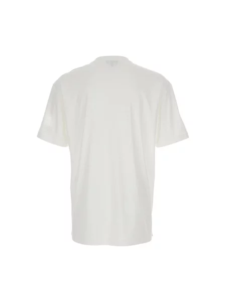 Koszulka Giorgio Armani z dżerseju z logo biała