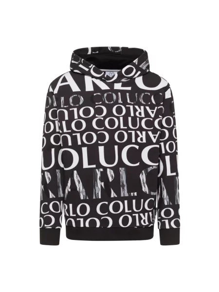 Bluza z kapturem Carlo Colucci czarna