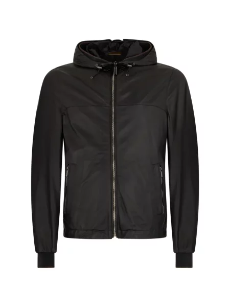 Geacă Moorer cu glugă negru