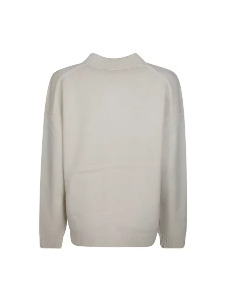 Koszulka polo Maison Kitsune wełniana beżowa