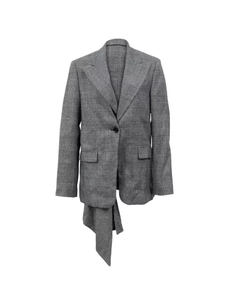 Sacou Proenza Schouler asimetric drapate gri