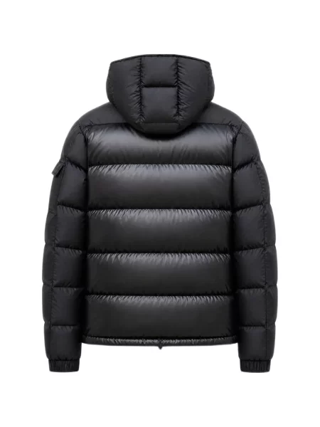 Geacă Moncler cu glugă negru