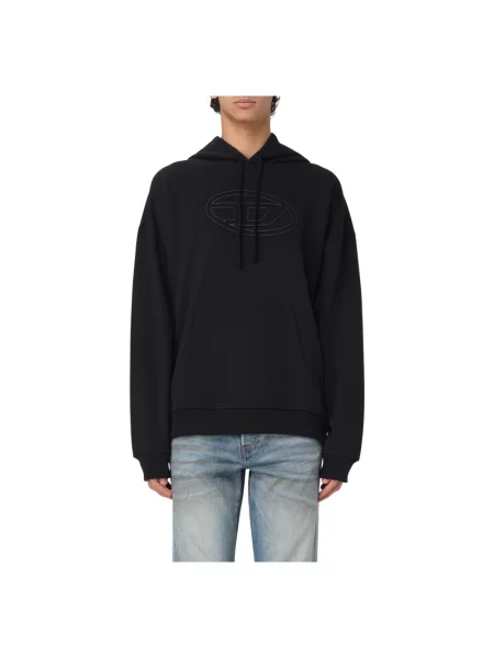 Bluza z kapturem Diesel czarna