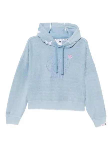 Hanorac cu glugă Aape By A Bathing Ape cu broderie albastru