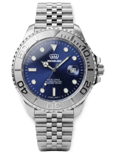 Ceas Richelieu Swiss cu autograf albastru