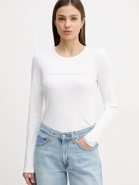 United Colors of Benetton longsleeve biały