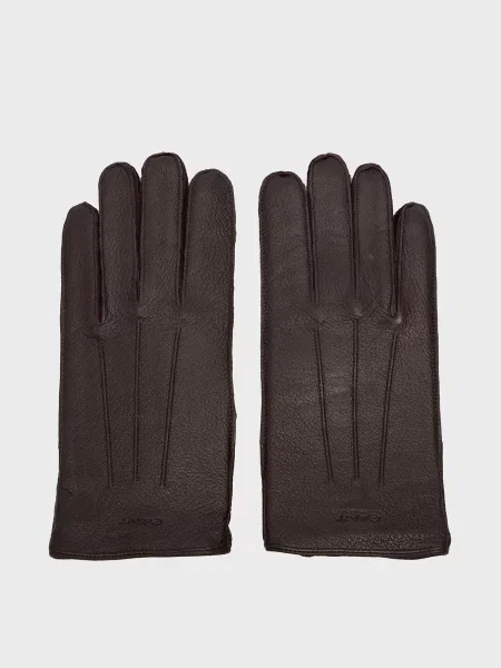 Кожаные перчатки Gant коричневые