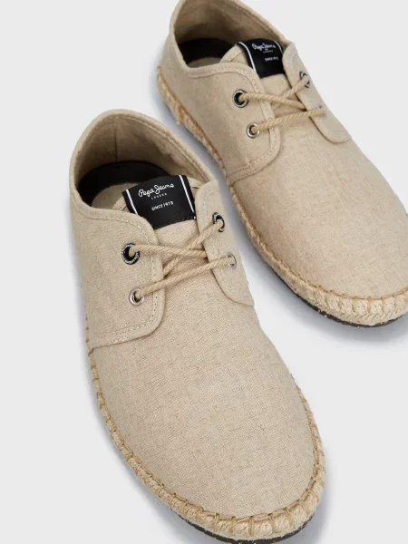 Льняные классические эспадрильи Pepe Jeans бежевые