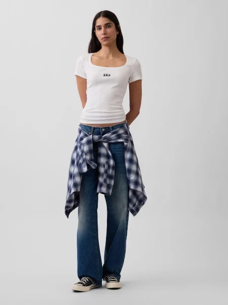Tricou Gap cu autograf alb